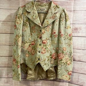 Wah maker vintage collection beautiful floral jacket size large